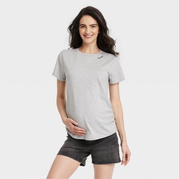 Short Sleeve Mama Embroidery Graphic Maternity T-Shirt - Baby Shower gift - Picture 8 of 9